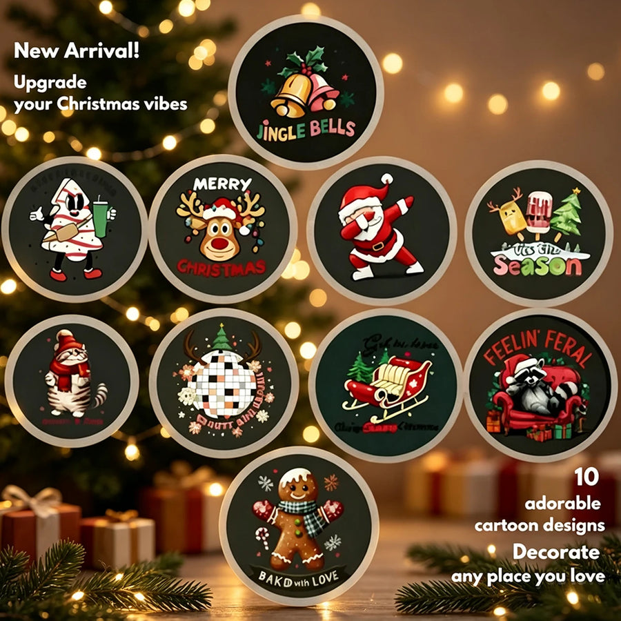 USB Powered Christmas Projector Lights with Santa Claus/Gingerbread Man/elk Patterns Spotlight Indoor Party Navidad Xmas Decor