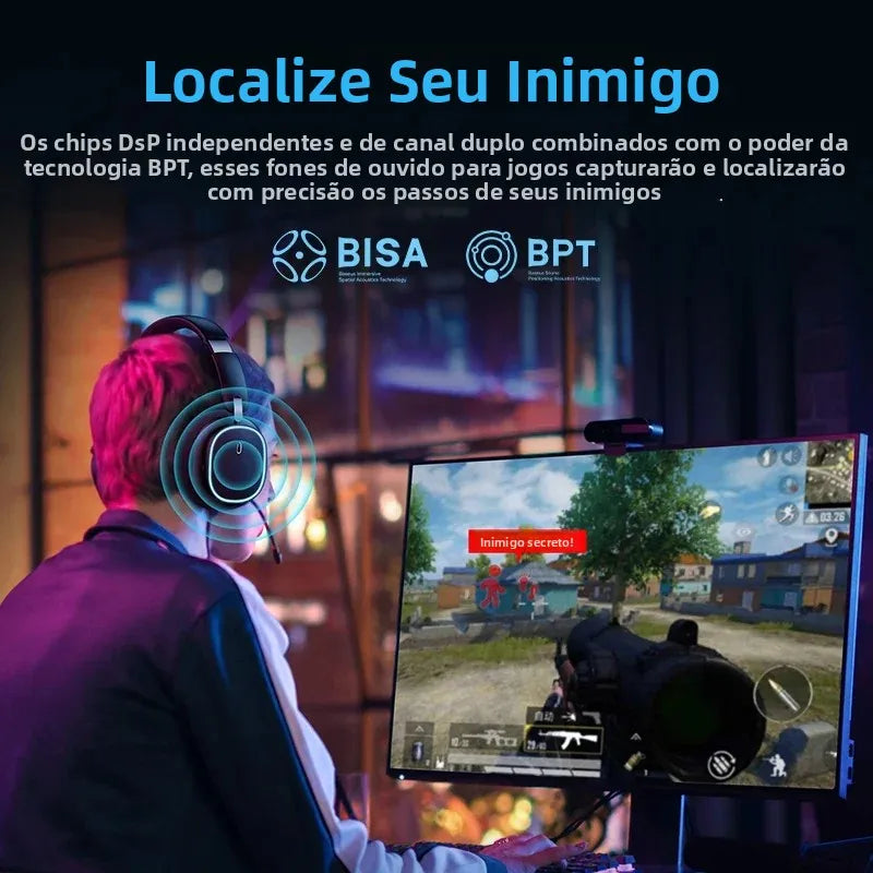 Baseus GH02 Wireless Gaming Headphones – Bluetooth 5.3 & RGB Lighting
