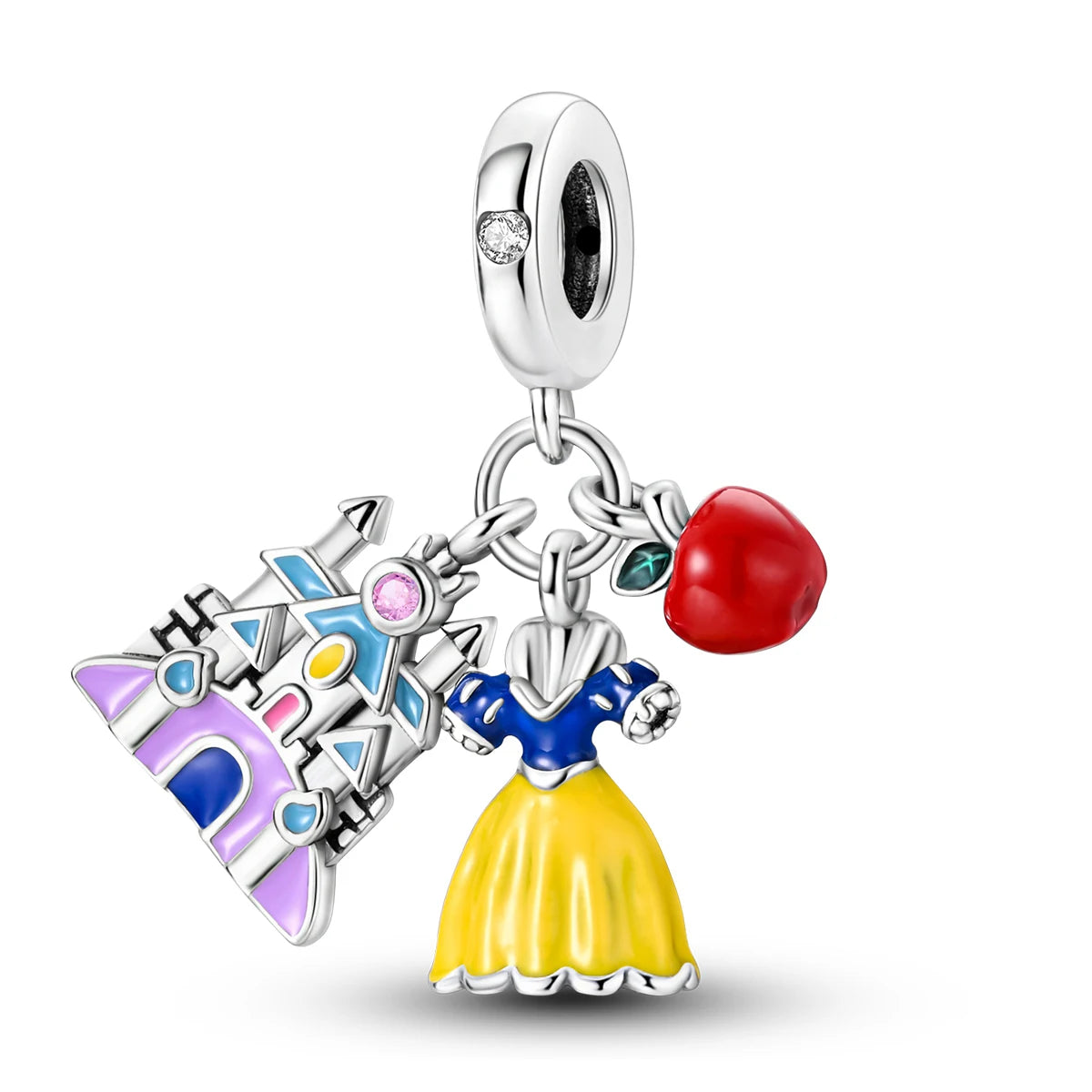 Silver 925 Charms Beads Princess Skirt Pumpkin Carriage Fairy Tale Fit Bracelet Pendant DIY For Woman Jewelry