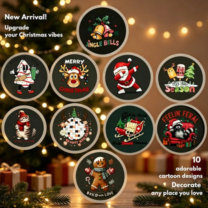 USB Powered Christmas Projector Lights with Santa Claus/Gingerbread Man/elk Patterns Spotlight Indoor Party Navidad Xmas Decor
