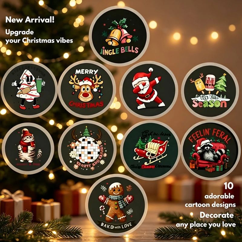 USB Powered Christmas Projector Lights with Santa Claus/Gingerbread Man/elk Patterns Spotlight Indoor Party Navidad Xmas Decor