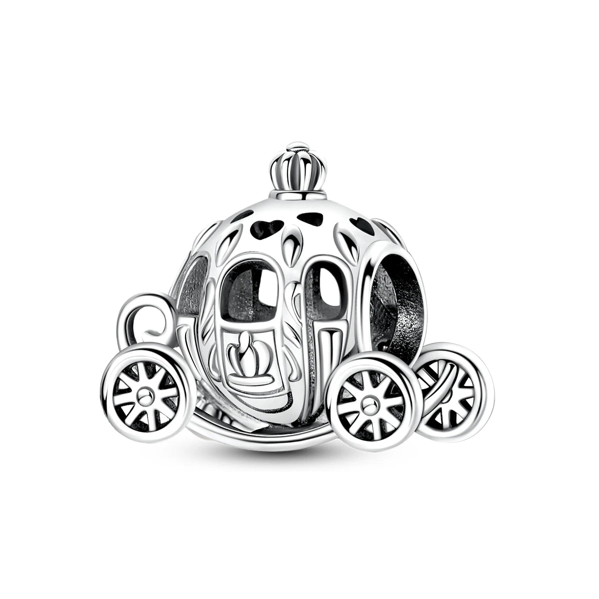 Silver 925 Charms Beads Princess Skirt Pumpkin Carriage Fairy Tale Fit Bracelet Pendant DIY For Woman Jewelry